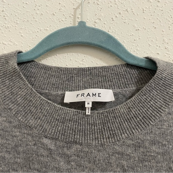 Frame Grey Front Knot Wool and Cashmere Sweater - Picture 3 of 10